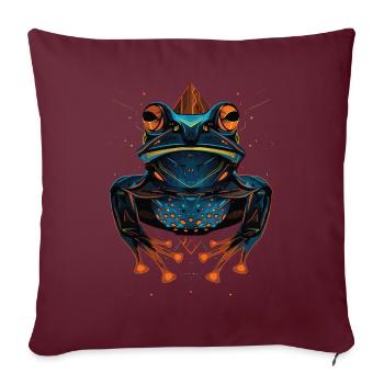 Frosch - Sofakissenbezug 45 x 45 cm - Burgunderrot - Vorne