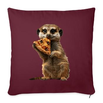 Erdmännchen - Sofakissenbezug 45 x 45 cm - Burgunderrot - Vorne