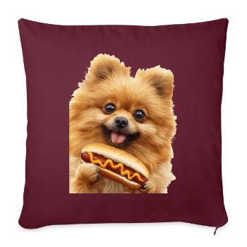 Crache nain - Housse de coussin décorative 45 x 45 cm - bordeaux - Devant