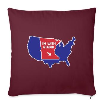 Minnesota Design für patriotische Minnesotaner - Sofakissenbezug 45 x 45 cm - Burgunderrot - Vorne