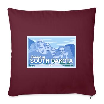 South Dakota Fil-Am Design pour les fiers Pinoys - Housse de coussin décorative 45 x 45 cm - bordeaux - Devant