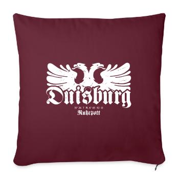 Duisburg Stadt Industrie Kohle Ruhrpott - Sofakissenbezug 45 x 45 cm - Burgunderrot - Vorne