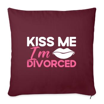 Divorce Divorcé Don divorcé - Housse de coussin décorative 45 x 45 cm - bordeaux - Devant