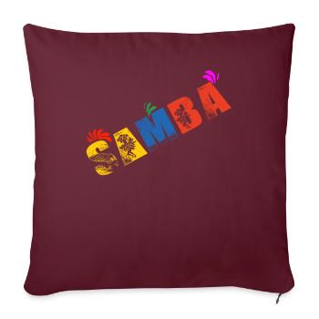 Samba Latein Tanz Tanzen Tänzer Tänzerin Geschenk - Sofakissenbezug 45 x 45 cm - Burgunderrot - Vorne