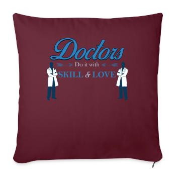 Médecin médecin Docteur Médecin Médical Cadeau - Housse de coussin décorative 45 x 45 cm - bordeaux - Devant