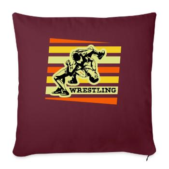 Wrestling Lutter Ringer Ringer cadeau - Housse de coussin décorative 45 x 45 cm - bordeaux - Devant