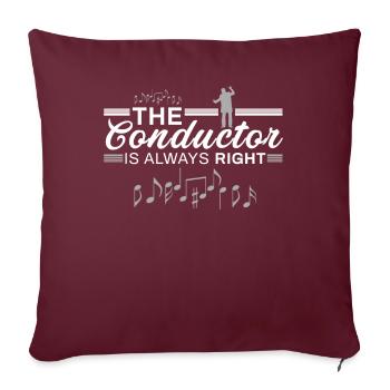 Dirigent Maestro Orchester Chor Leiten Geschenk - Sofakissenbezug 45 x 45 cm - Burgunderrot - Vorne