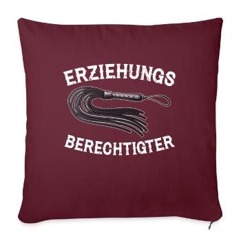 Tuteur légal BDSM Bondage érotisme drôle - Housse de coussin décorative 45 x 45 cm - bordeaux - Devant
