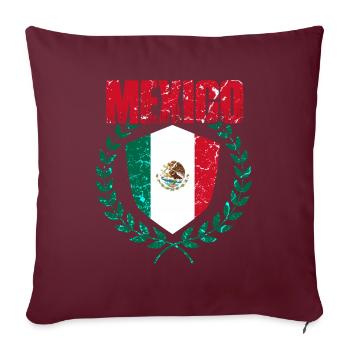 Mexiko - Sofakissenbezug 45 x 45 cm - Burgunderrot - Vorne