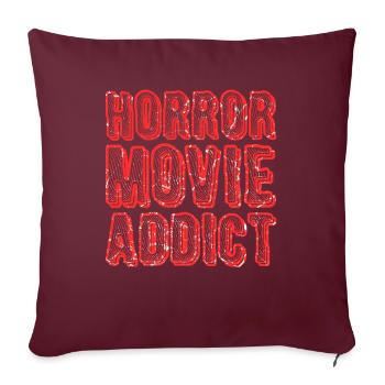 Films d'horreur films d'horreur - Housse de coussin décorative 45 x 45 cm - bordeaux - Devant