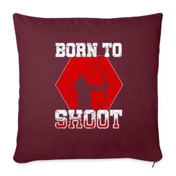 tir à l'arc - Housse de coussin décorative 45 x 45 cm - bordeaux - Devant