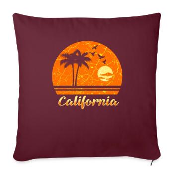 Californie Californie États-Unis d'Amérique - Housse de coussin décorative 45 x 45 cm - bordeaux - Devant