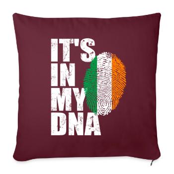 Irland Ire Irisch Flagge DNA - Sofakissenbezug 45 x 45 cm - Burgunderrot - Vorne