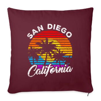 San Diego - Sofakissenbezug 45 x 45 cm - Burgunderrot - Vorne
