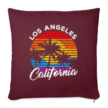 Los Angeles - Housse de coussin décorative 45 x 45 cm - bordeaux - Devant