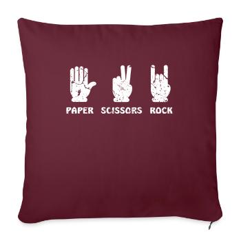 Musique rock - Housse de coussin décorative 45 x 45 cm - bordeaux - Devant