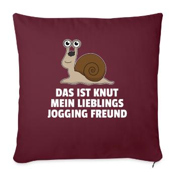 Schnecke Lieblings Jogging Freund Laufen Geschenk - Sofakissenbezug 45 x 45 cm - Burgunderrot - Vorne