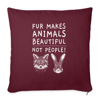 Activiste des droits des animaux activiste des droits des animaux veganisme vegan - Housse de coussin décorative 45 x 45 cm - bordeaux - Devant