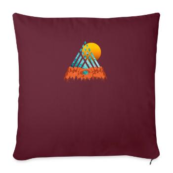 Conception de roche de montagne pour les amoureux de la nature - Housse de coussin décorative 45 x 45 cm - bordeaux - Devant