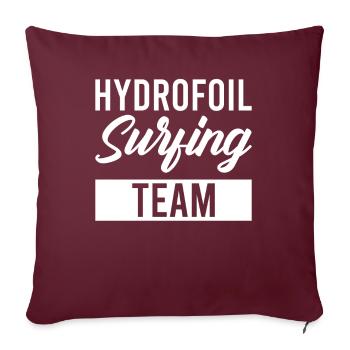 Équipe de surf Hydrofoil - Wingfoil Surf - Housse de coussin décorative 45 x 45 cm - bordeaux - Devant