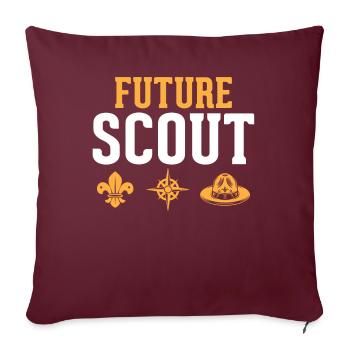 Future Scout - Randonnée Scoutisme - Housse de coussin décorative 45 x 45 cm - bordeaux - Devant