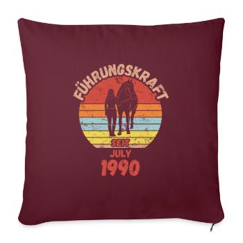 Führungskraft Reiten Geburtstag Juli 1990 - Sofakissenbezug 45 x 45 cm - Burgunderrot - Vorne