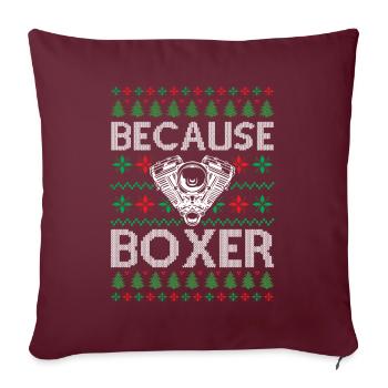 Mécanicien V8 Moteur Voiture Tuning Ugly Christmas - Bec - Housse de coussin décorative 45 x 45 cm - bordeaux - Devant