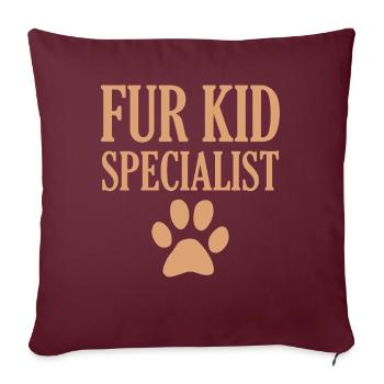 Pet Sitters Animaux Chien Chat Fourrure Kid Spécialiste - Housse de coussin décorative 45 x 45 cm - bordeaux - Devant
