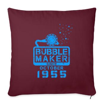 Plongeur Birthday Bubblemaker depuis octobre 1955 - Housse de coussin décorative 45 x 45 cm - bordeaux - Devant