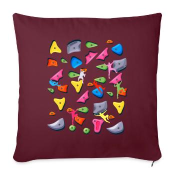 Escalade de bloc Escalade de bloc Bloc - Housse de coussin décorative 45 x 45 cm - bordeaux - Devant