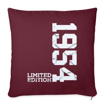 72E ANNIVERSAIRE ÉDITION LIMITÉE 1954 - Housse de coussin décorative 45 x 45 cm - bordeaux - Devant
