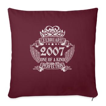 Unique en son genre février 2007 anniversaire - Housse de coussin décorative 45 x 45 cm - bordeaux - Devant