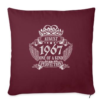 Unique en son genre août 1967 anniversaire - Housse de coussin décorative 45 x 45 cm - bordeaux - Devant