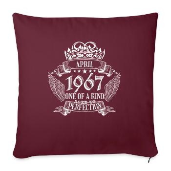 Unique en son genre avril 1967 anniversaire - Housse de coussin décorative 45 x 45 cm - bordeaux - Devant