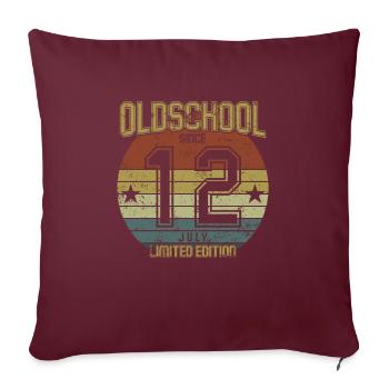 Juillet 2012 - Anniversaire en juillet Oldschool - Housse de coussin décorative 45 x 45 cm - bordeaux - Devant