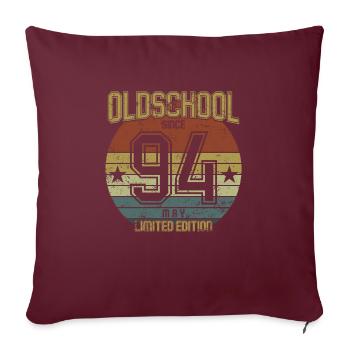 May 1994 - Geburtstag im Mai Oldschool - Sofakissenbezug 45 x 45 cm - Burgunderrot - Vorne
