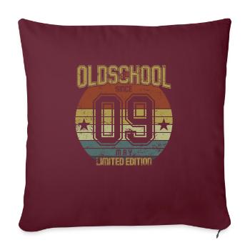 Mai 2009 - Anniversaire en mai Oldschool - Housse de coussin décorative 45 x 45 cm - bordeaux - Devant