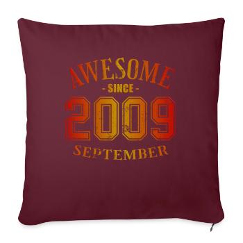 Septembre 2009 - Anniversaire en septembre Génial - Housse de coussin décorative 45 x 45 cm - bordeaux - Devant