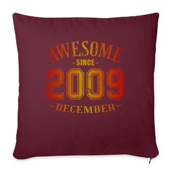 Décembre 2009 - Anniversaire en décembre Génial - Housse de coussin décorative 45 x 45 cm - bordeaux - Devant