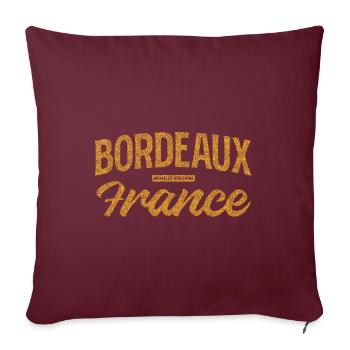 Bordeaux Frankreich - Sofakissenbezug 45 x 45 cm - Burgunderrot - Vorne