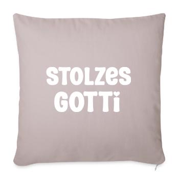 Stolzes Gotti Bestes Gotti Patentante Schweiz - Sofakissenbezug 45 x 45 cm - helles Taupe - Vorne