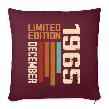 Décembre 1965 - 1965 Décembre - Housse de coussin décorative 45 x 45 cm - bordeaux - Devant