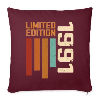Vintage 1991 Cadeau d’anniversaire 1991 Retro 1991 - Housse de coussin décorative 45 x 45 cm - bordeaux - Devant