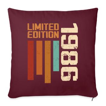 Vintage 1986 Cadeau d’anniversaire 1986 Retro 1986 - Housse de coussin décorative 45 x 45 cm - bordeaux - Devant