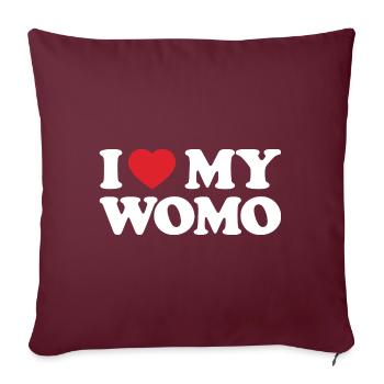 I love my Womo - Sofakissenbezug 45 x 45 cm - Burgunderrot - Vorne