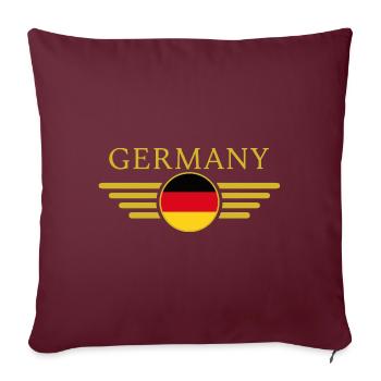 I Love Germany, Elegance Style Design T-Shirt - Sofa pillowcase 17,3'' x 17,3'' (45 x 45 cm) - burgundy - Front
