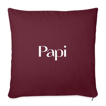 PAPI. PAPA. FÊTE DES PÈRES. BONNE FÊTE PAPA - Housse de coussin décorative 45 x 45 cm - bordeaux - Devant