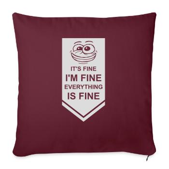 Tout va bien devis - Housse de coussin décorative 45 x 45 cm - bordeaux - Devant