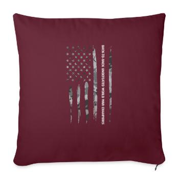 Back-To-Back Undefeated World Wa... - Housse de coussin décorative 45 x 45 cm - bordeaux - Devant