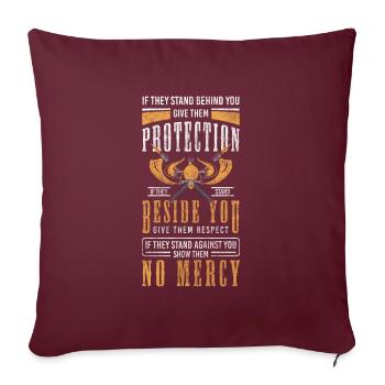 Symbole du marteau Thor Valhalla - Housse de coussin décorative 45 x 45 cm - bordeaux - Devant